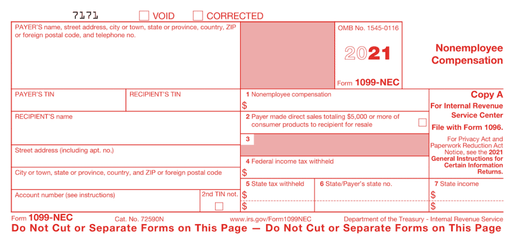 IRS Form 1099-NEC