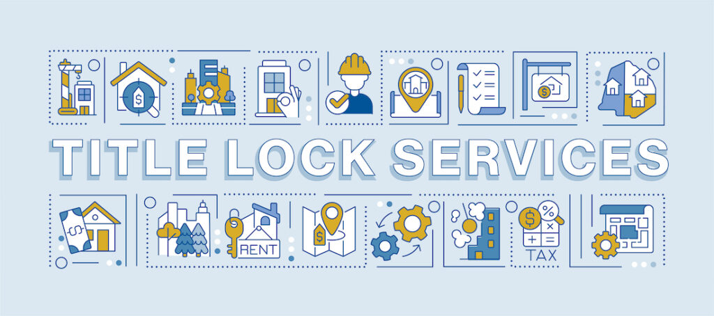 Title Lock Service concepts blue banner.